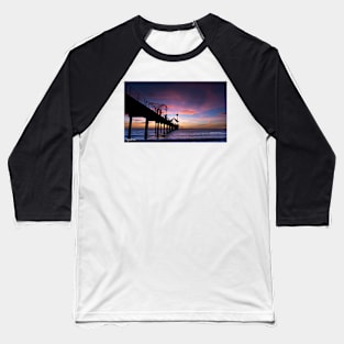 Sunset over Brighton Baseball T-Shirt